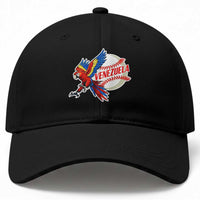 Venezuela Baseball Flying Scarlet Macaw and Ball Baseball Cap Ara Macao Guacamaya Venezuelan Pride