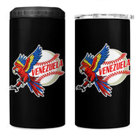Venezuela Baseball Flying Scarlet Macaw and Ball 4 in 1 Can Cooler Tumbler Ara Macao Guacamaya Venezuelan Pride