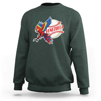 Venezuela Baseball Flying Scarlet Macaw and Ball Sweatshirt Ara Macao Guacamaya Venezuelan Pride