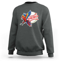 Venezuela Baseball Flying Scarlet Macaw and Ball Sweatshirt Ara Macao Guacamaya Venezuelan Pride
