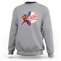 Venezuela Baseball Flying Scarlet Macaw and Ball Sweatshirt Ara Macao Guacamaya Venezuelan Pride