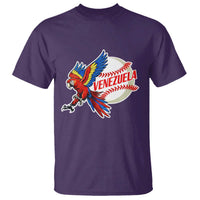 Venezuela Baseball Flying Scarlet Macaw and Ball T Shirt Ara Macao Guacamaya Venezuelan Pride