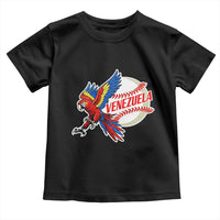 Venezuela Baseball Flying Scarlet Macaw and Ball Toddler T Shirt Ara Macao Guacamaya Venezuelan Pride