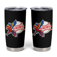 Venezuela Baseball Flying Scarlet Macaw and Ball Tumbler Cup Ara Macao Guacamaya Venezuelan Pride
