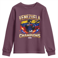 Venezuela Champions 2026 Youth Sweatshirt Beisbol Venezuelan Pride Flag Baseball Fans