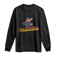 Venezuela Guacamaya Macaw Baseball Long Sleeve Shirt Venezuelan Pride Latino Beisbol Fans