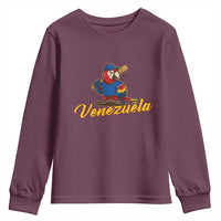 Venezuela Guacamaya Macaw Baseball Youth Sweatshirt Venezuelan Pride Latino Beisbol Fans
