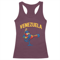Venezuela Baseball Macaw Batter Racerback Tank Top Ara Macao Guacamaya Venezuelan Pride
