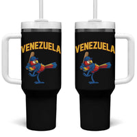 Venezuela Baseball Macaw Batter Tumbler With Handle Ara Macao Guacamaya Venezuelan Pride