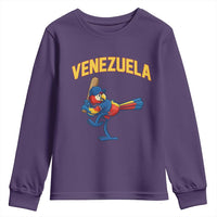 Venezuela Baseball Macaw Batter Youth Sweatshirt Ara Macao Guacamaya Venezuelan Pride