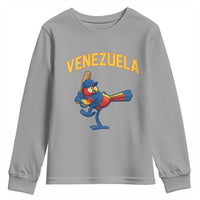 Venezuela Baseball Macaw Batter Youth Sweatshirt Ara Macao Guacamaya Venezuelan Pride