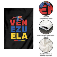 Venezuela Pride Flying Scarlet Macaw Garden Flag Ara Macao Guacamaya Venezuelan Pride Tropical Bird