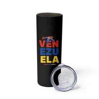 Venezuela Pride Flying Scarlet Macaw Skinny Tumbler Ara Macao Guacamaya Venezuelan Pride Tropical Bird