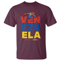 Venezuela Pride Flying Scarlet Macaw T Shirt Ara Macao Guacamaya Venezuelan Pride Tropical Bird