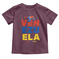 Venezuela Pride Flying Scarlet Macaw Toddler T Shirt Ara Macao Guacamaya Venezuelan Pride Tropical Bird