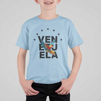 Venezuela Pride Flying Macaw T Shirt For Kid Ara Macao Guacamaya Venezuelan Pride Tropical Bird