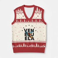 Venezuela Pride Flying Macaw V-Neck Knit Sweater Vest Ara Macao Guacamaya Venezuelan Pride Tropical Bird