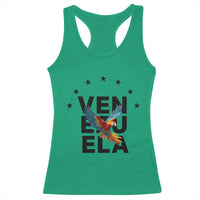 Venezuela Pride Flying Macaw Racerback Tank Top Ara Macao Guacamaya Venezuelan Pride Tropical Bird