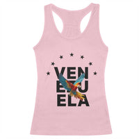 Venezuela Pride Flying Macaw Racerback Tank Top Ara Macao Guacamaya Venezuelan Pride Tropical Bird
