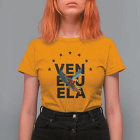 Venezuela Pride Flying Macaw T Shirt For Women Ara Macao Guacamaya Venezuelan Pride Tropical Bird