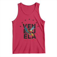 Venezuela Pride Flying Macaw Tank Top Ara Macao Guacamaya Venezuelan Pride Tropical Bird