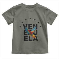 Venezuela Pride Flying Macaw Toddler T Shirt Ara Macao Guacamaya Venezuelan Pride Tropical Bird