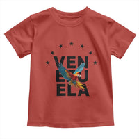 Venezuela Pride Flying Macaw Toddler T Shirt Ara Macao Guacamaya Venezuelan Pride Tropical Bird