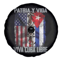 Patria y Vida Cuba Libre Freedom Spare Tire Cover Cuban Pride Independence USA Cuba Flag
