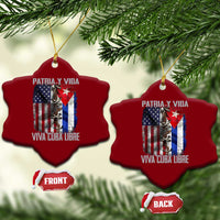 Patria y Vida Cuba Libre Freedom Ceramic Ornament Cuban Pride Independence USA Cuba Flag