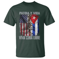 Patria y Vida Cuba Libre Freedom T Shirt Cuban Pride Independence USA Cuba Flag