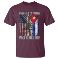 Patria y Vida Cuba Libre Freedom T Shirt Cuban Pride Independence USA Cuba Flag