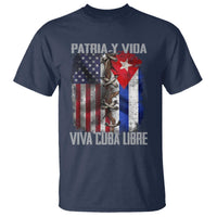 Patria y Vida Cuba Libre Freedom T Shirt Cuban Pride Independence USA Cuba Flag
