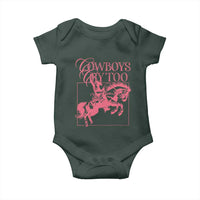 Cowboys Cry Too Baby Onesie Western Rodeo Cowgirl Cowboy Aesthetic Pink