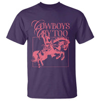 Cowboys Cry Too T Shirt Western Rodeo Cowgirl Cowboy Aesthetic Pink