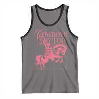 Cowboys Cry Too Tank Top Western Rodeo Cowgirl Cowboy Aesthetic Pink
