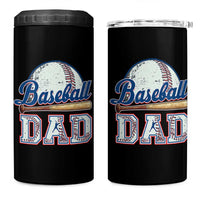 Baseball Dad 4 in 1 Can Cooler Tumbler Baseball Sport Lovers For Father's Day