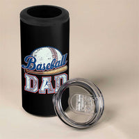 Baseball Dad 4 in 1 Can Cooler Tumbler Baseball Sport Lovers For Father's Day