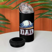 Baseball Dad 4 in 1 Can Cooler Tumbler Baseball Sport Lovers For Father's Day