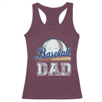 Baseball Dad Racerback Tank Top Baseball Sport Lovers For Father's Day
