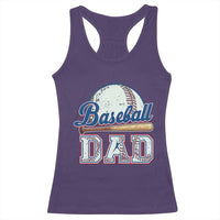 Baseball Dad Racerback Tank Top Baseball Sport Lovers For Father's Day