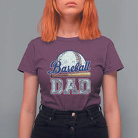 Baseball Dad T Shirt For Women Baseball Sport Lovers For Father's Day