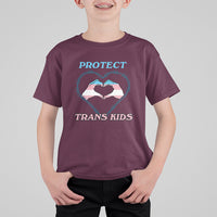 Protect Trans Kids T Shirt For Kid LGBT Support Protect Trans Kid LGBT Pride Flag Heart Sign - Wonder Print Shop