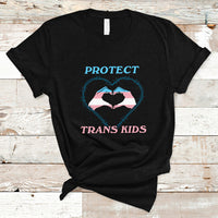 Protect Trans Kids T Shirt LGBT Support Protect Trans Kid LGBT Pride Flag Heart Sign - Wonder Print Shop