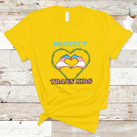 Protect Trans Kids T Shirt LGBT Support Protect Trans Kid LGBT Pride Flag Heart Sign - Wonder Print Shop
