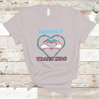 Protect Trans Kids T Shirt LGBT Support Protect Trans Kid LGBT Pride Flag Heart Sign - Wonder Print Shop