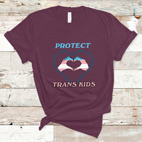 Protect Trans Kids T Shirt LGBT Support Protect Trans Kid LGBT Pride Flag Heart Sign - Wonder Print Shop