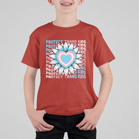 Protect Trans Kids T Shirt For Kid LGBT Support Protect Trans Kid LGBT Pride Flag Sunflower - Wonder Print Shop