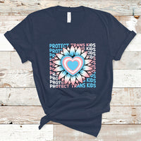 Protect Trans Kids T Shirt LGBT Support Protect Trans Kid LGBT Pride Flag Sunflower - Wonder Print Shop