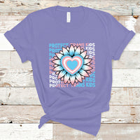 Protect Trans Kids T Shirt LGBT Support Protect Trans Kid LGBT Pride Flag Sunflower - Wonder Print Shop