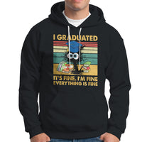Last Day Of School Hoodie Black Cat It's Fine I'm Fine Everything - Wonder Print Shop
